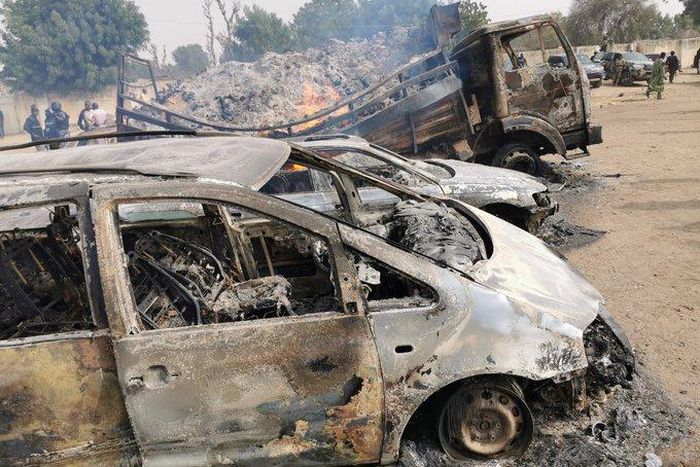 Boko Haram attacks passengers in Borno on Feb 9, 2020 (Twitter: @DanBorno)