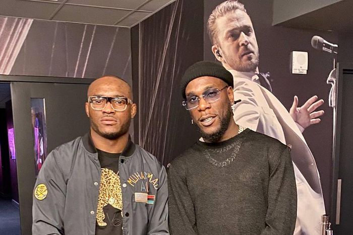 Kamaru Usman and Burna Boy (Instagram/Kamaru Usman)