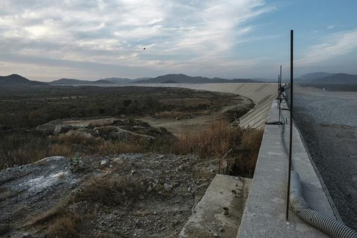 A general view in December 2019 of the Saddle Dam, part of the Grand Ethiopian Renaissance Dam mega-project that has triggered fears in Egypt