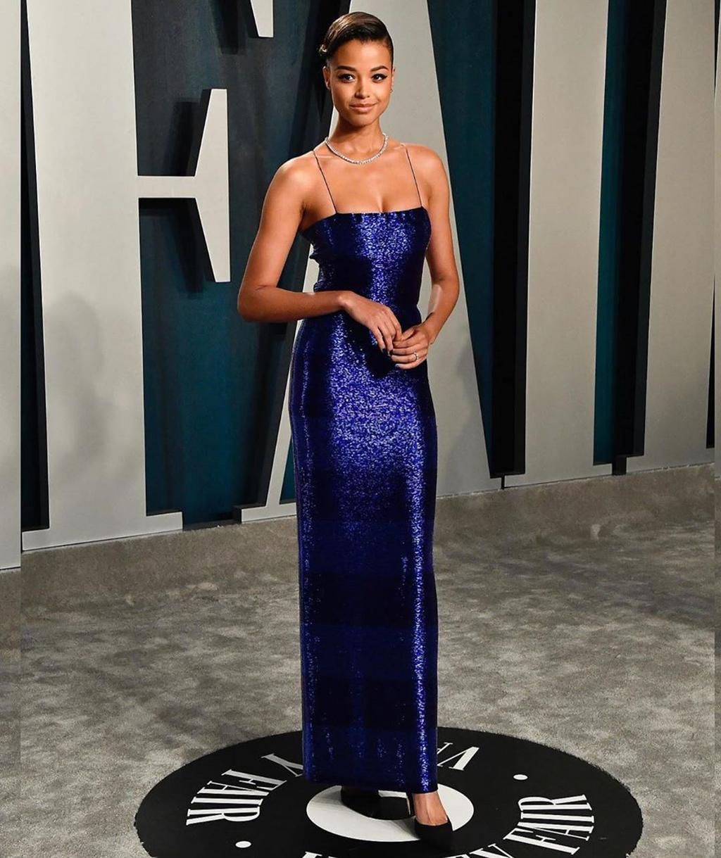 Ella Balinska at Vanity Fair Oscar party 2020 [Fashion Bomb]