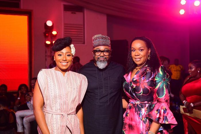 Dakore Egbuson, John Ugbe and Wangi Mba-Uzoukwu at the AMVCA 2020 nominee party [ BHM]