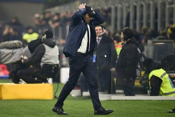 'Painful defeat': Antonio Conte's Inter Milan fell to Lazio last time out.