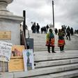 Women's groups demonstrated in Athens at the weekend to push for gender equality and an end to violence against women
