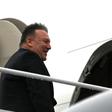 US Secretary of State Mike Pompeo boards his plane at Andrews Air Force Base en route to Munich on a trip that will include his first tour of sub-Saharan Africa