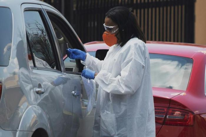 South Africa has started drive-through tests for the coronavirus, but the high cost -- more than $50 -- is beyond the means of most people