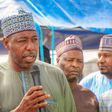 Borno state Governor, Babagana Umara Zulum said ‘I try to resist shading tears while distributing relief materials to IDPs’. [Twitter/@ProfZulum]