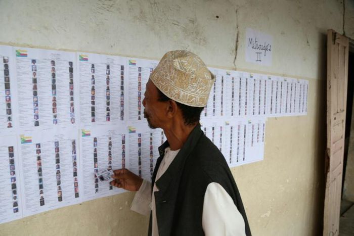 The Comoros president's CRC party won 17 out of 24 legislative seats after an opposition boycott
