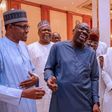President Muhammadu Buhari, Governor Godwin Obaseki and APC National Chairman, Adams Oshiomhole.