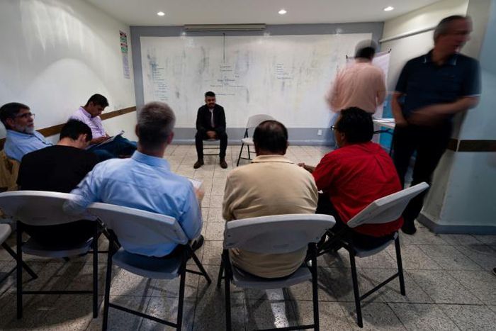 Participants of the support group meet to reflect on how machismo is deeply entrenched in Mexican society