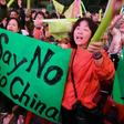 Supporters of Taiwan's President Tsai Ing-wen from the ruling Democratic Progressive Party (DPP) want the island to resist pressure from China