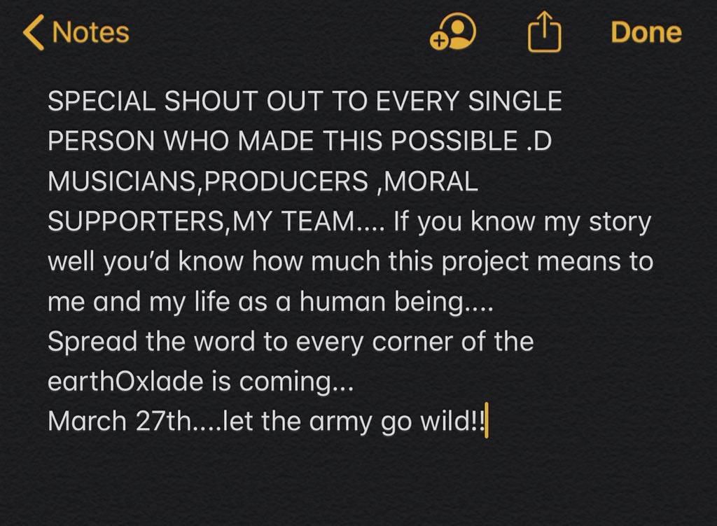 Oxlade to release 6-track EP, 'Oxlade' on March 27. (Plug)