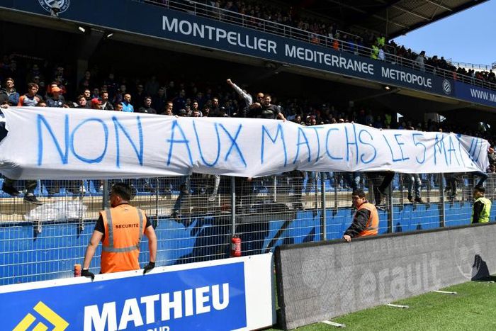 Fans of other clubs, including Montpellier, have been demanding a ban on matches on May 5