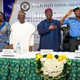 Governor Babajide Sanwo-Olu of Lagos State, Inspector General of Police, and representatives of other South-West governors at a meeting on Operation Amotekun in Lagos on Thursday, Feb 13, 2020.