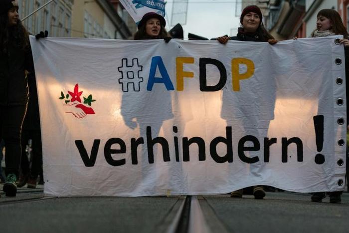 The far-right AfD party have met opposition in Erfurt but its influence is increasing