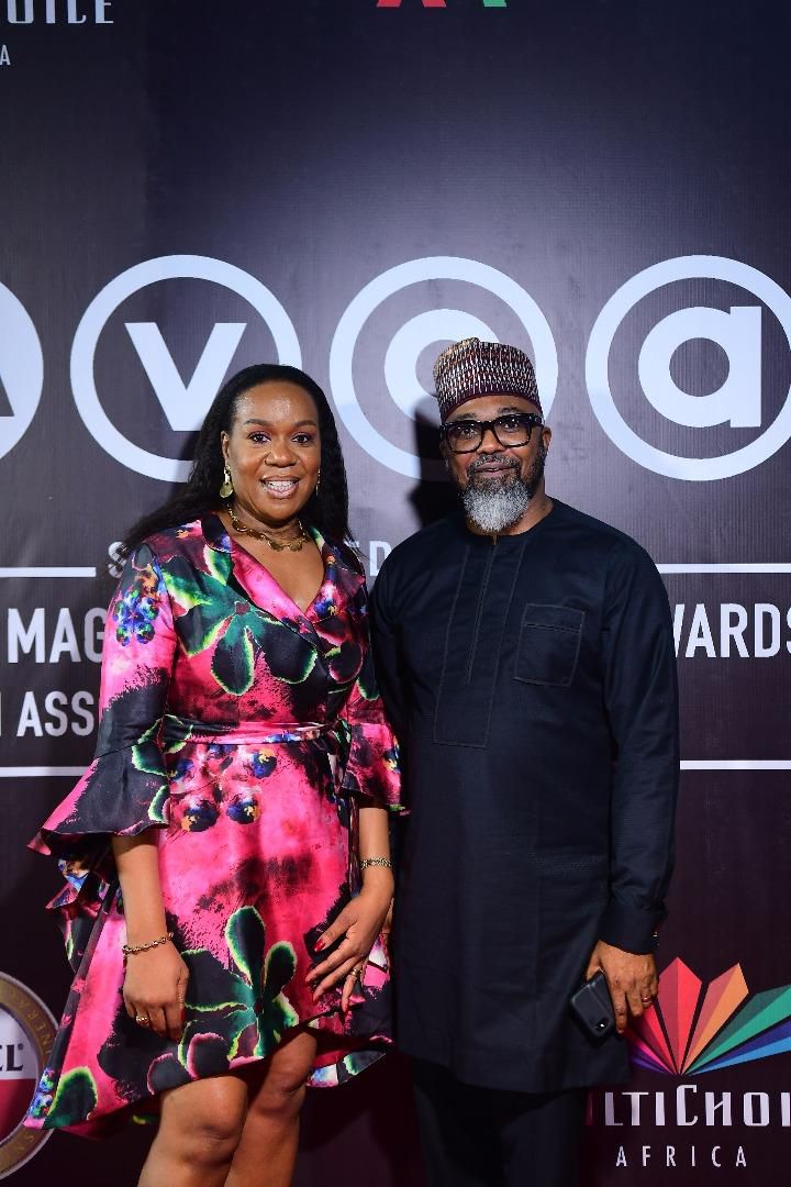 Wangi Mba - Uzoukwu ( director M-Net West Africa) and John Ugbe (Multichoice NG  MD) [BHM]