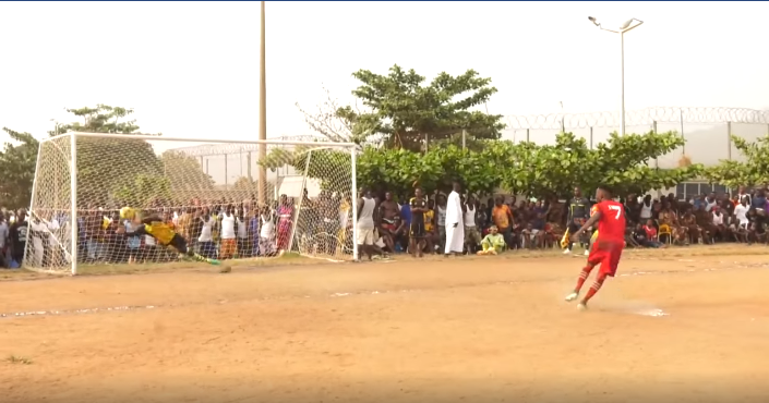 Arhin Aboagye saving a penalty kick