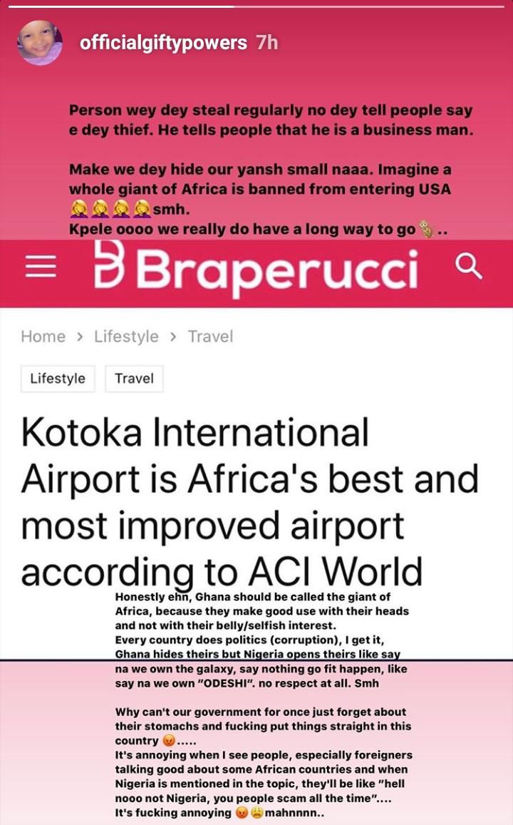 "Ghana should be called the giant of Africa, not Nigeria" - BBNaija's Gifty Powers explains