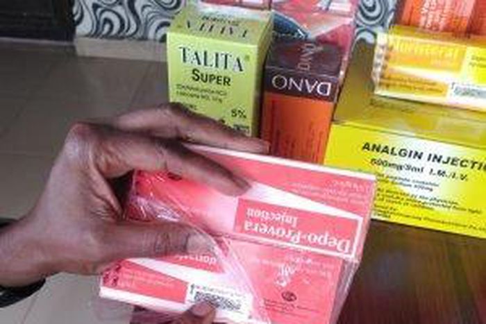 Some of the fake drugs and truck seized by NAFDAC in Asaba. Pix by NAN.