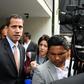 Lawmakers supporting Venezuelan opposition leader and self-proclaimed acting president Juan Guaido (C) say that pro-government loyalists opened fire at them