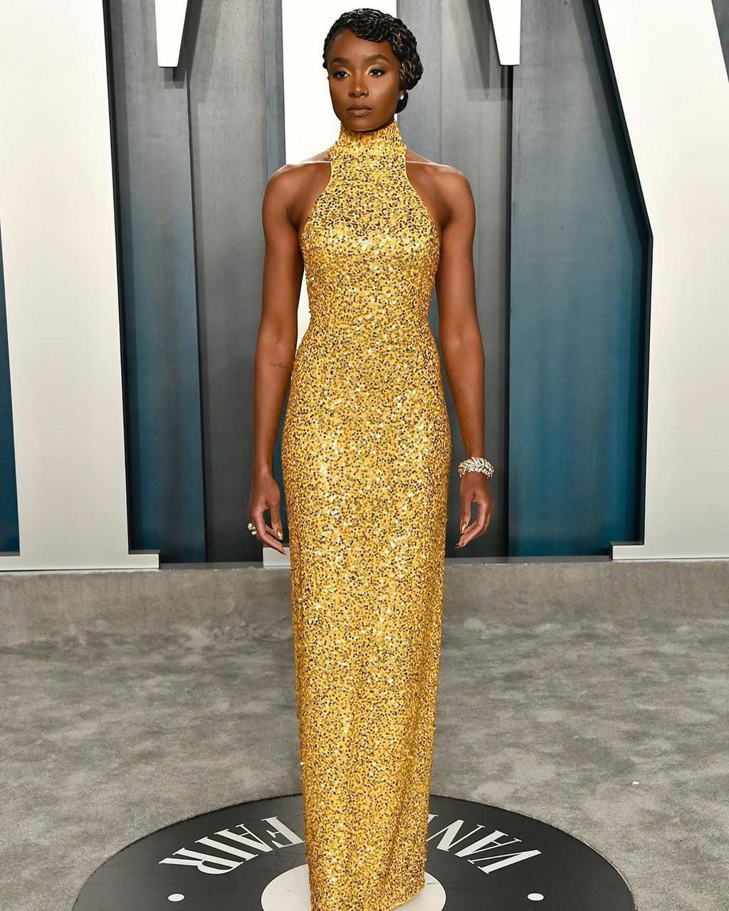 Kiki Layne at Vanity Fair Oscar Party 2020 [Getty Images]