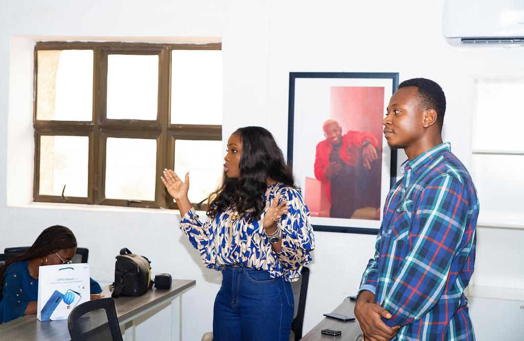 Marketing Manager, OPPO Nigeria, Nengi Akinola and PR Manager, OPPO Nigeria, Joseph Adeola
