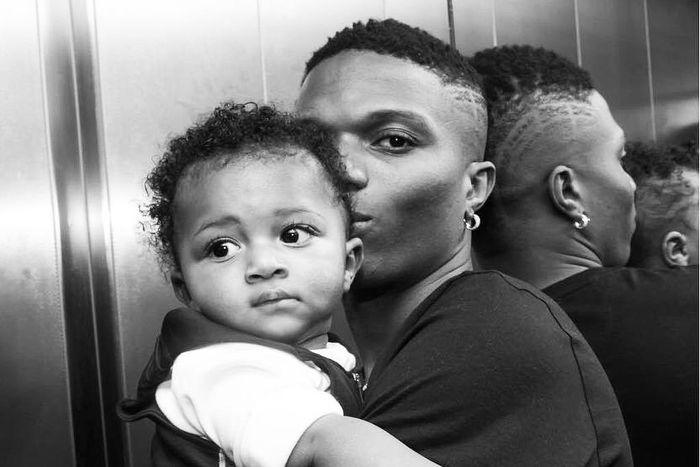 Wizkid has however found time to spend with his third son Zion
