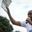 Opposition: Agathon Rwasa, pictured on the campaign trail during the referendum on constitutional change in 2018