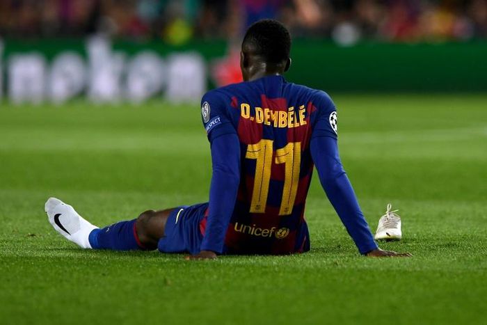 Ousmane Dembele will be out for around six months after undergoing surgery on his right hamstring, Barcelona announced on Tuesday.