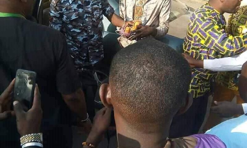 Police arrest suspected suicide bomber after failed attempt to blow up Living Faith Church, Sabin Tasha, Kaduna State [Facebook]