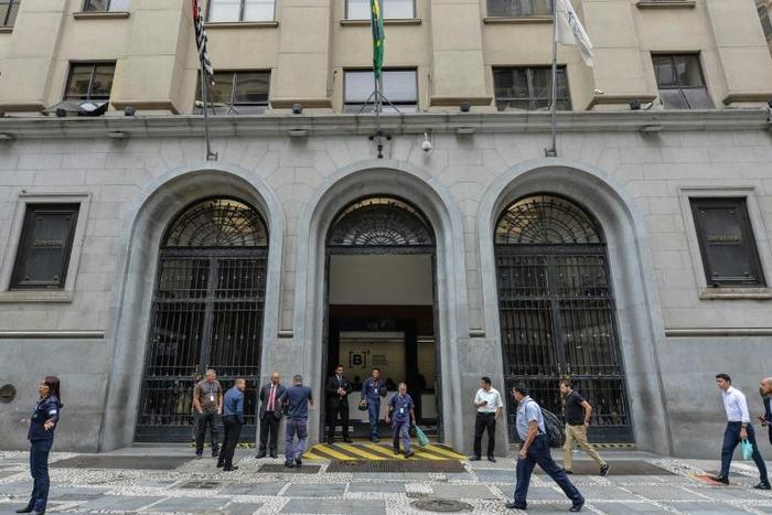 Stocks have plunged on the Sao Paulo Exchange, pictured here, in reaction to the coronavirus epidemic and a deep plunge in oil prices