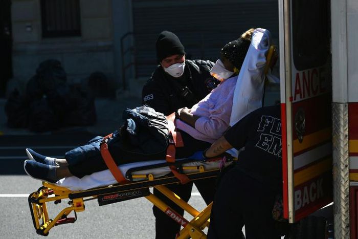 The biggest cluster by far is in New York, home to almost half the cases, overwhelming the hospital system