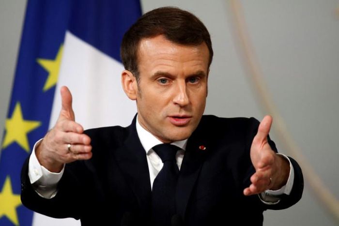 French president Emmanuel Macron (pictured February 11, 2020) came to the defense of a teenager who has received a slew of death threats for calling Islam "a shitty religion"