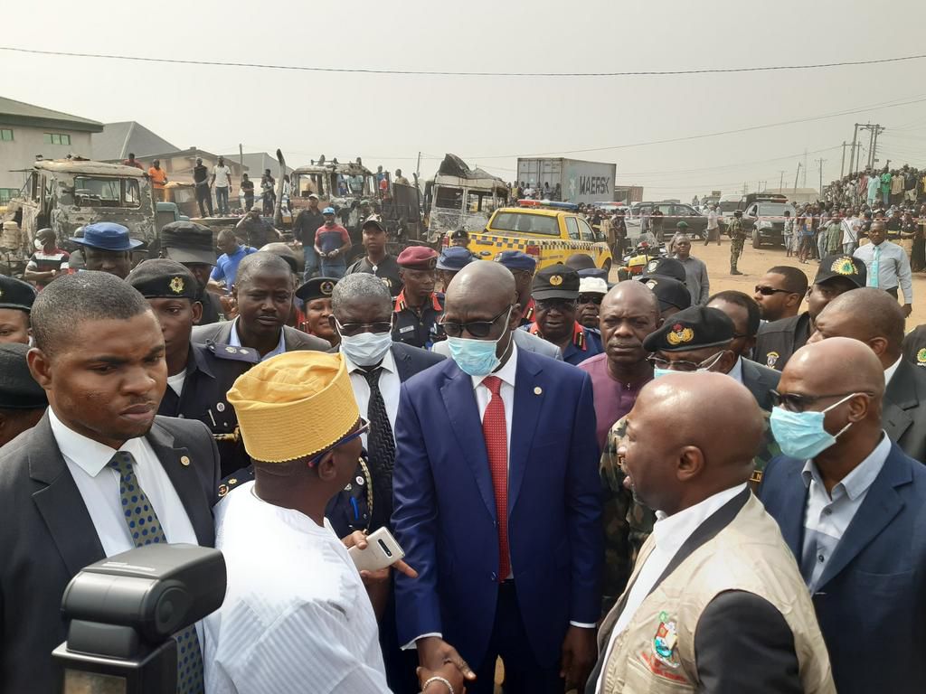 Mr Mele Kyari, Group Managing Director, Nigerian National Petroleum Corporation (in suit). [Twitter/@NNPCgroup]