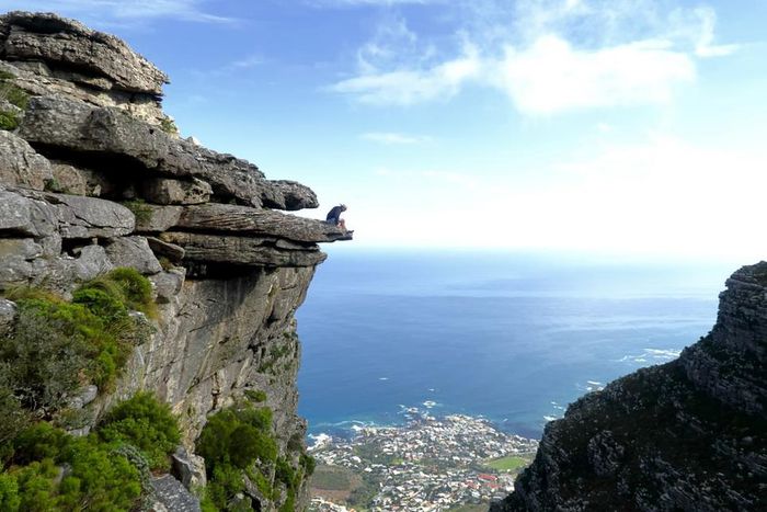 'The Diving Board' is the perfect Table Mountain picture opportunity