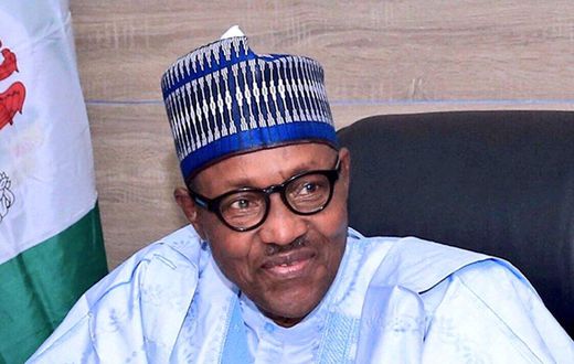 President Muhammadu Buhari extols the virtues of Gov. Yahaya Bello’s mother, Hajiya Hauwa Bello. [Twitter/@GovBello]