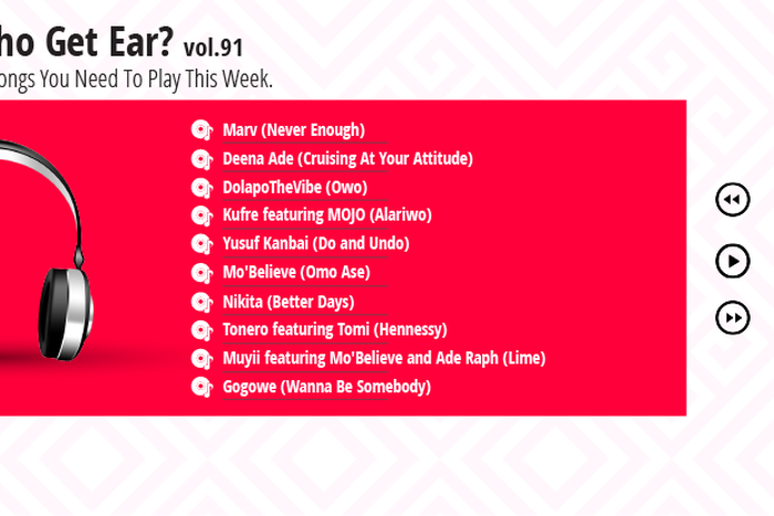 Who Get Ear Vol. 91: Here are 10 songs you need to play this week. (Pulse Nigeria)
