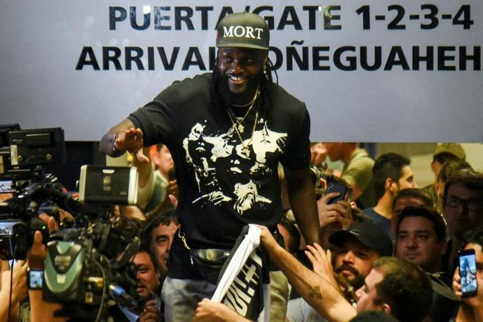 Former Togo international Emmanuel Adebayor was met by hoards Olimpia football fans upon his arrival in Paraguay