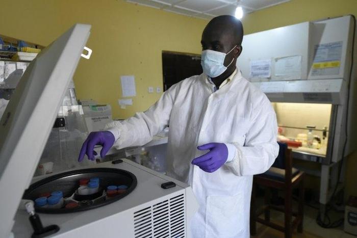 Lab work at the Lassa fever research unit at Irrua hospital. The specialist facility -- unique to West Africa -- was built in 2008