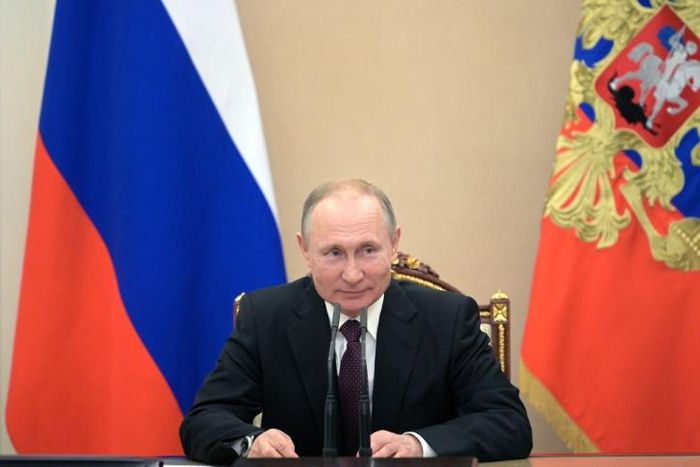Russian President Vladimir Putin chairs a Security Council meeting in Moscow on February 28, 2020; Turkish President Recep Tayyip Erdogan and Putin were quick to hold telephone talks and plan a summit as soon as next week