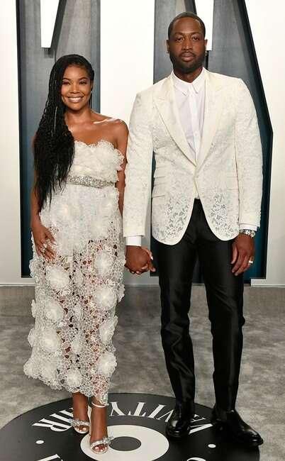 Gabrielle Union and Dwyane Wade at the Vanity Fair Oscar party 2020 [Getty Images]
