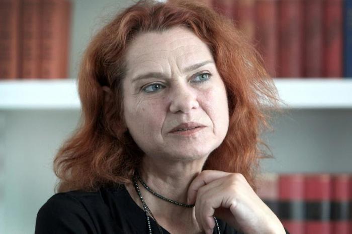 Turkish author Asli Erdogan, pictured in 2018, lives in exile in Germany