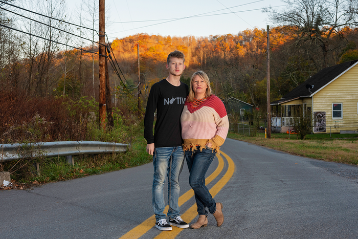 Annetta Coffman has watched neighbor after neighbor get cancer. Five years ago, her son, Dalton Kincaid (left), was diagnosed, too.
