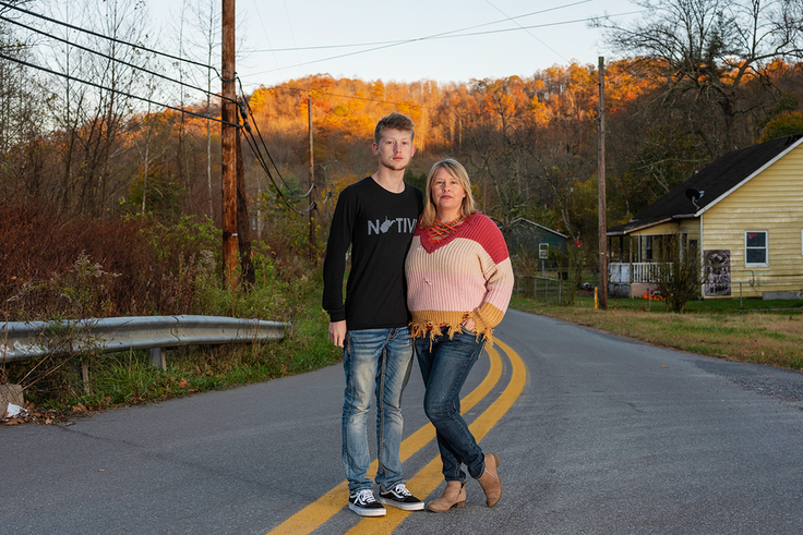 Annetta Coffman has watched neighbor after neighbor get cancer. Five years ago, her son, Dalton Kincaid (left), was diagnosed, too.