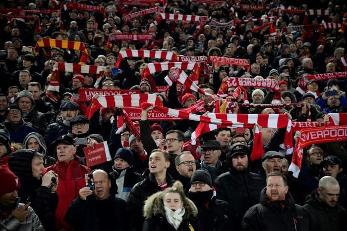 Fans show their colours at Anfield