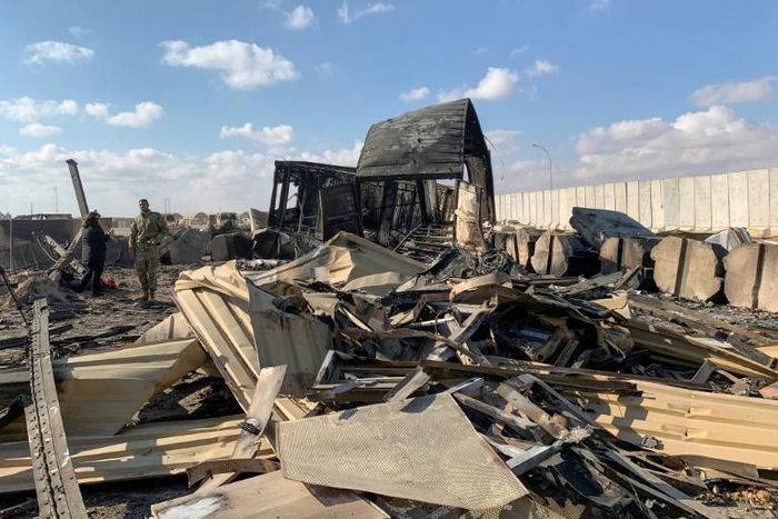 Extensive damage at Ain al-Asad military airbase used by US and other foreign troops in the western Iraqi province of Anbar after Iran last week launched a wave of missiles at the sprawling desert facility