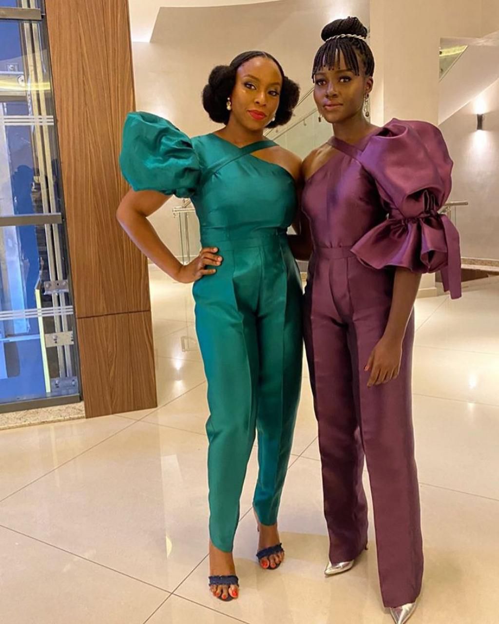 Chimamanda Ngozie Adichie and Lupita Nyong'o stuns in Imad Eduso [Instagram]