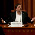 Freed for a few hours: jailed Catalan separatist Oriol Junqueras addressed the regional parliament for the first time since October 2017