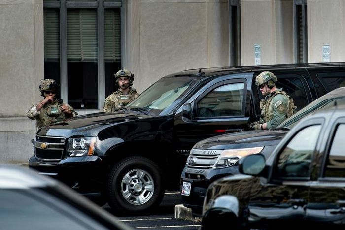 US Marshals at a 2017 court hearing for Mustafa al-Imam, who was sentenced to 19 years and six months in prison for his role in the 2012 Benghazi attack