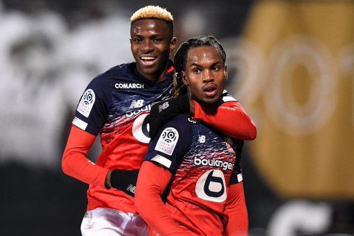 Victor Osimhen and Renato Sanches (Twitter/Lille)