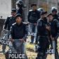 Riot police deploy in Managua after Nicaraguan opposition parties called for a protest against the government of President Daniel Ortega